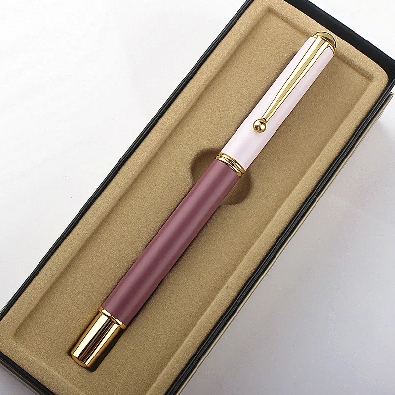

Luxury quality 7050 light pink Colour School student office 0.5mm Nib Fountain Pens New stationery supplies