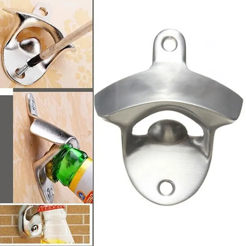 

100Pcs Retro Bar Wall Decorative Bottle Opener Wall Mounted Hanging Openers Tools Alloy Bar Cafe Wall Decoration