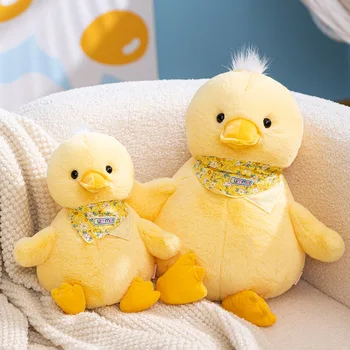 Cute Yellow Duck Plush Toy – Sitting & Lying Style 1
