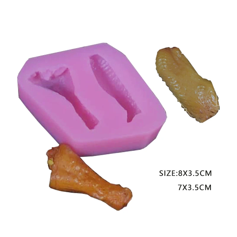 젤리 식품용 초콜릿 몰드, 닭 다리, 닭 조각, 갈비 닭 발, 닭 날개, 양배추모양 실리콘 몰드 