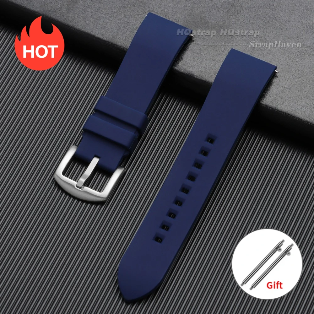 Versatile Waterproof Silicone Watch Strap - Quick Release, Soft, Unisex