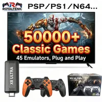 Console de jeu rétro intégrée avec plus de 50000 jeux pour PSP/PS1/N64/MD, console de jeu TV HD 4K, lecteur de jeux vidéo portable 6