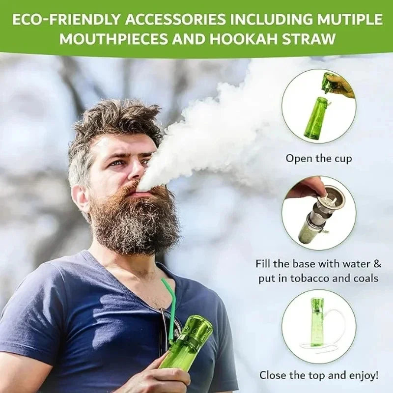Arabic Hookah Cup Portable Shisha Hookah Removable Fashionable Hookah Holder Handheld Led Car Hookah Household Hookah In The Car 4