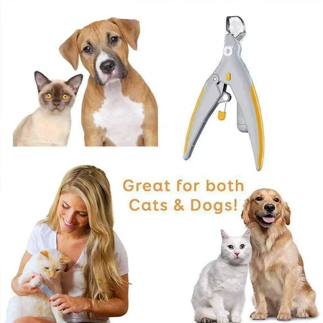 1PCS LED Pet Nail Clipper with Light, Cat and Dog Cleaning Scissors Provide Simple and Safe Beauty Care for Dogs and Cat Claws 2