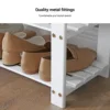 SONGMICS 3-Tier Bamboo Shoe Rack, Stable Shoe Organizer for Entryway & Living Room, Bench Seat Holds Up to 330 lb 4