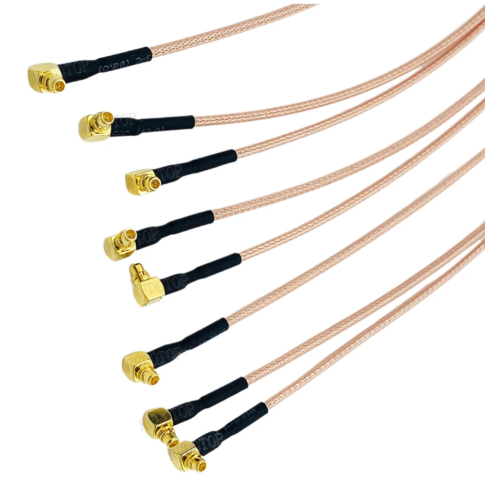 Cavi Per Antenne 5 Cavi Coassiali SMA A Treccia, Femmina A Maschio Ad Angolo Retto, RG174 20cm - Per Radio/Antenne Cavo Coassiale 20cm - Foto 4