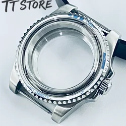 Sleek Silver 40mm Watch with Ceramic Bezel & Sapphire Case - Unisex Design - NH34 NH35 NH36 NH38 (No Bezel Insert A2)