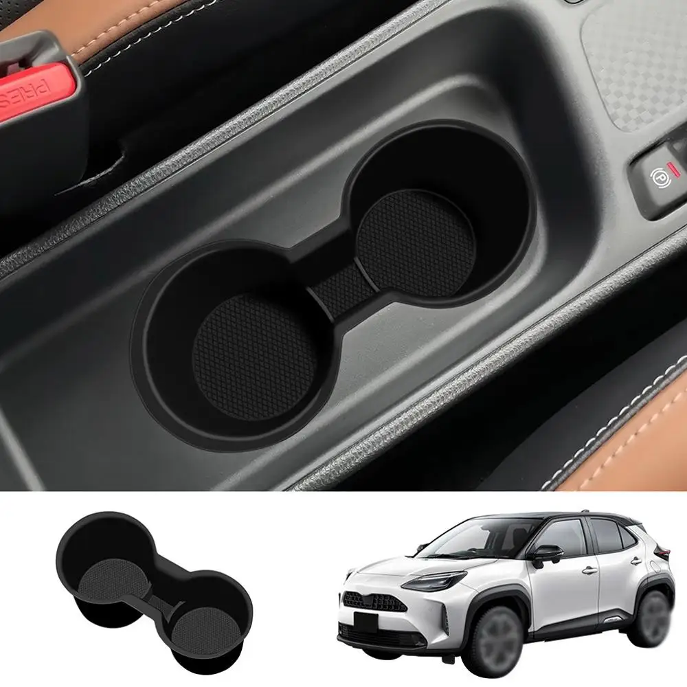 Car Center Console Cup Holder Insert Water Cup Holder Silicone Drink for Toyota Yaris Cross Interior Accessories