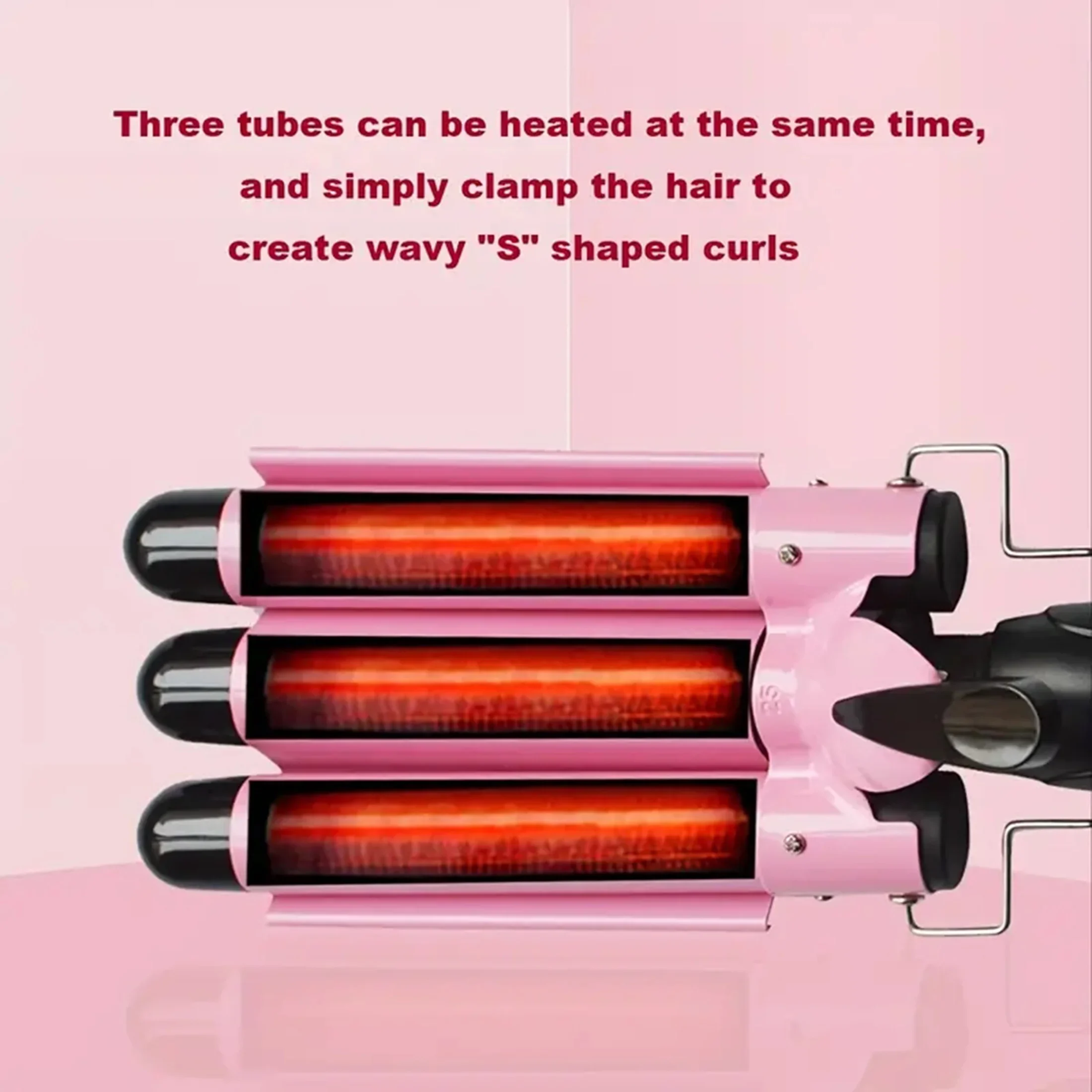 3-tube curling iron Multifunctional modeling tool Create waves and curls Professional quality