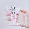 Novelty Jirai Kei Women's Cute Gas Cigarette Lighter Refillable Pink Black Bunny Wings  Smoking Lighter Cigarette Pack Set 4