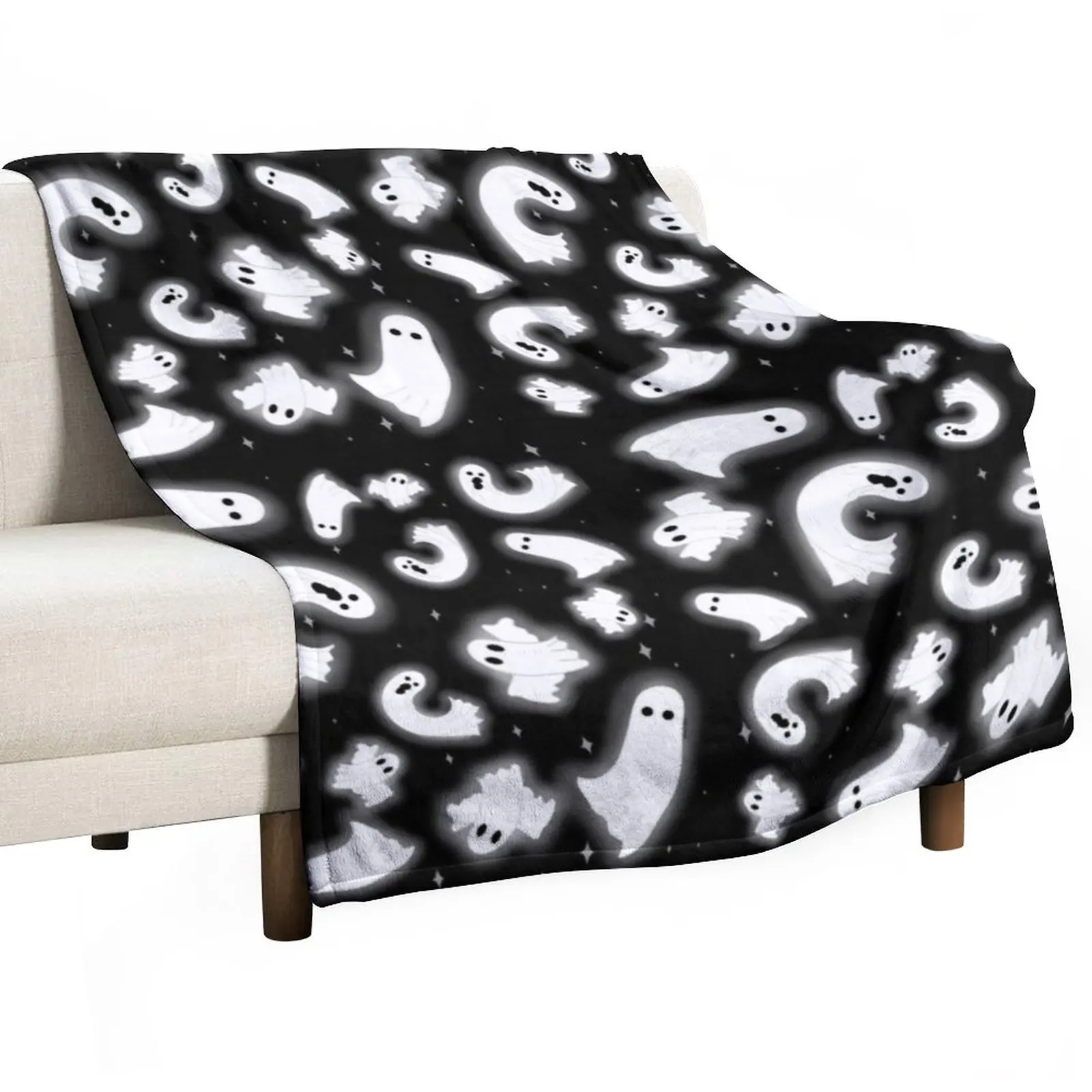 

Gleaming Ghosts Throw Blanket Moving Blanket Warm Blanket