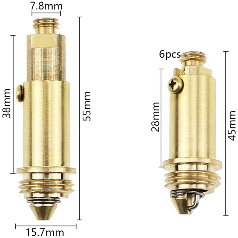 Washbasin Plug 6 PCS Sink Plug Replacement Basin Bath Waste Click Clack Spring Brass Plug Bolt For Kitchen Sink Bath Tub Drain Stopper