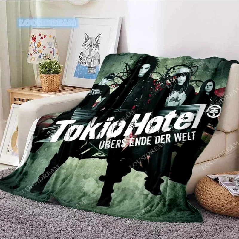 록 밴드 도쿄 호텔 담요, 편안하고 부드러운 사무실 캠핑 에어컨 담요, 소파 던지기 담요 침구 