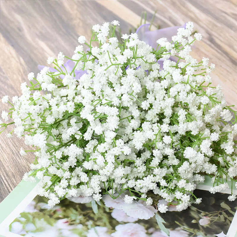 1/2/3Pcs White Baby Breath Artificial Flowers Gypsophila 90 Heads