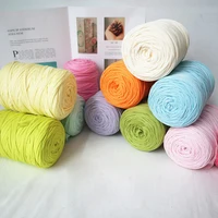 Thick Cotton T shirt Yarn for Crochet, DIY Blanket, Carpet, Handbag, Purse, Cushion, Hand Waved Threads, 400g 1