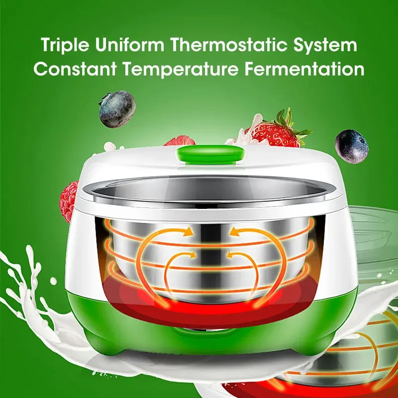 Electric Mini Yogurt Maker 1L Automatic Multifunctional 220V Household Rice Wine Maker DIY Yogurt And Natto Fermenting Machine