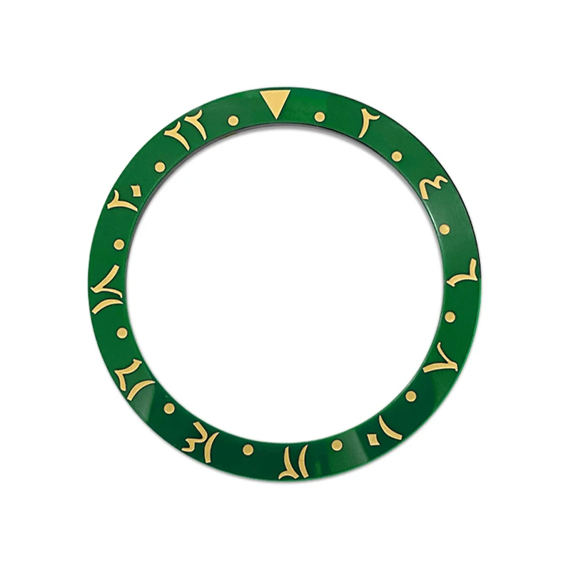 Curved Arab Ceramics Bezel Insert Ring