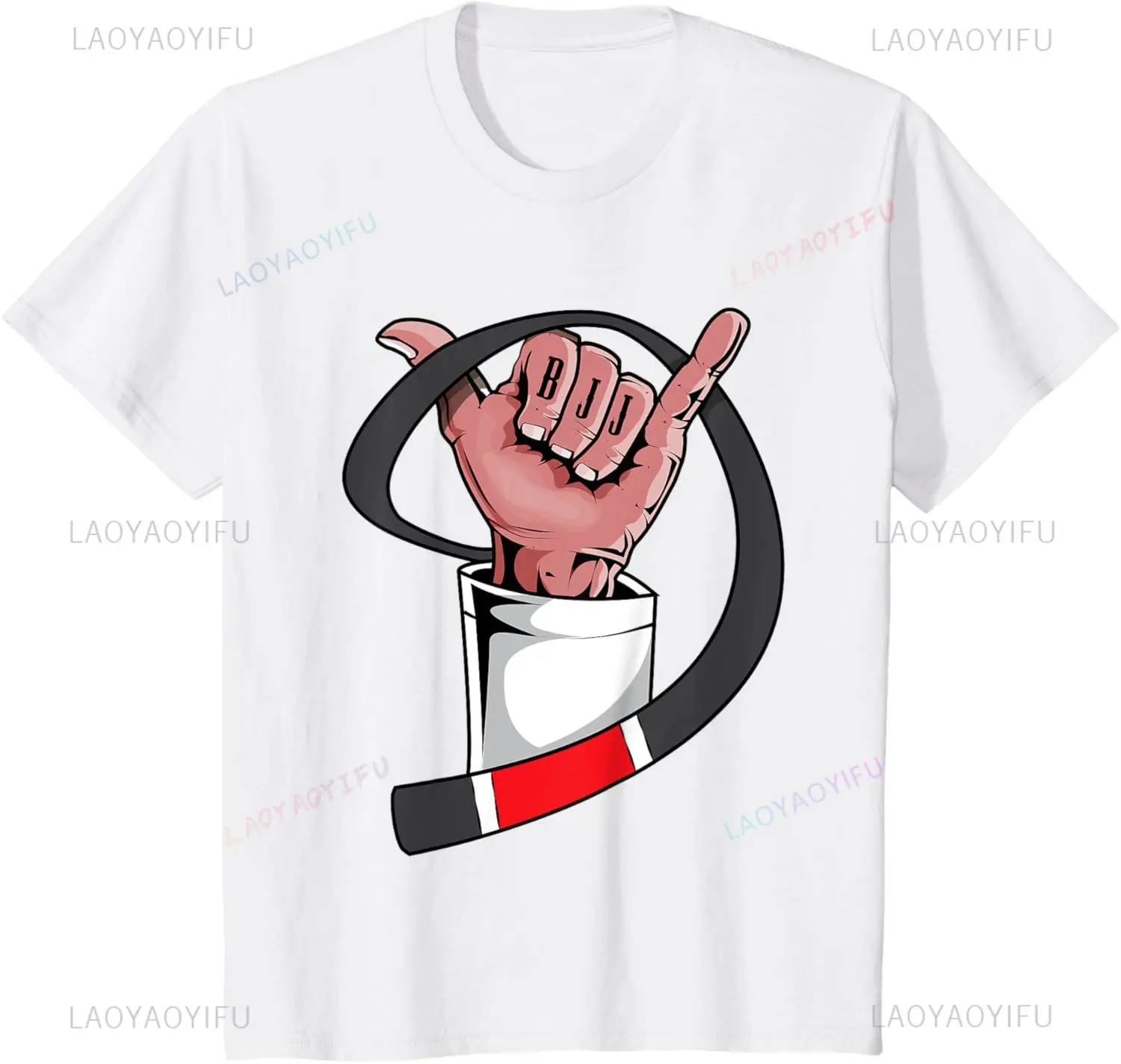 Cooles BJJ-Geschenk mit schwarzem Gürtel | Brasilianisches Jiu-Jitsu, Kampfsport-T-Shirt, lässiges T-Shirt, Streetwear-Kleidung, bedrucktes T-Shirt, Camisas – Detail 4