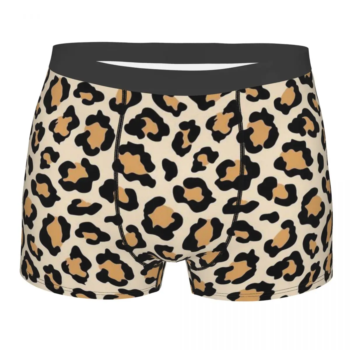 

Leopard Pattern Big Cat Men Boxer Briefs Highly Breathable Underpants Top Quality Print Shorts Birthday Gifts
