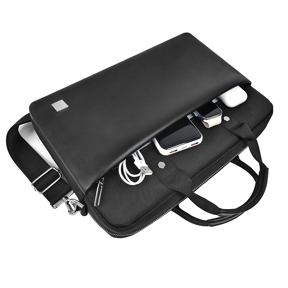 Wiwu-laptop Messenger Bolsa Macbook Air 15.3 Bolsa de Couro pu Notebook Macbook Air Pro 13 14 16 hp Dell 15.6 - Imagem 2
