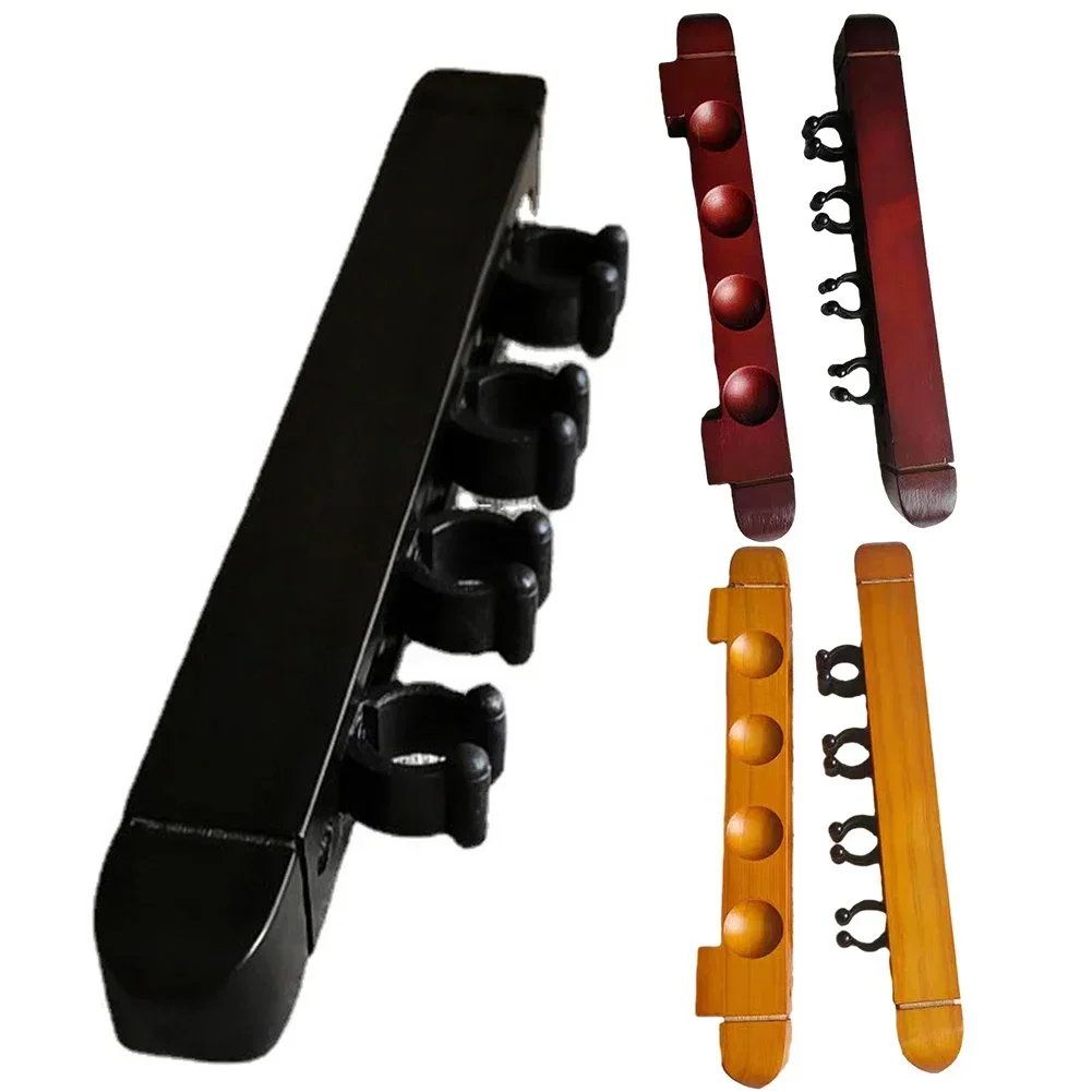 1pair Pool Cue Racks Wood Wall Mount Billiard Pool Cue Holder Stand 4-Slot Hanging Snooker Holder For Billiard Accessories