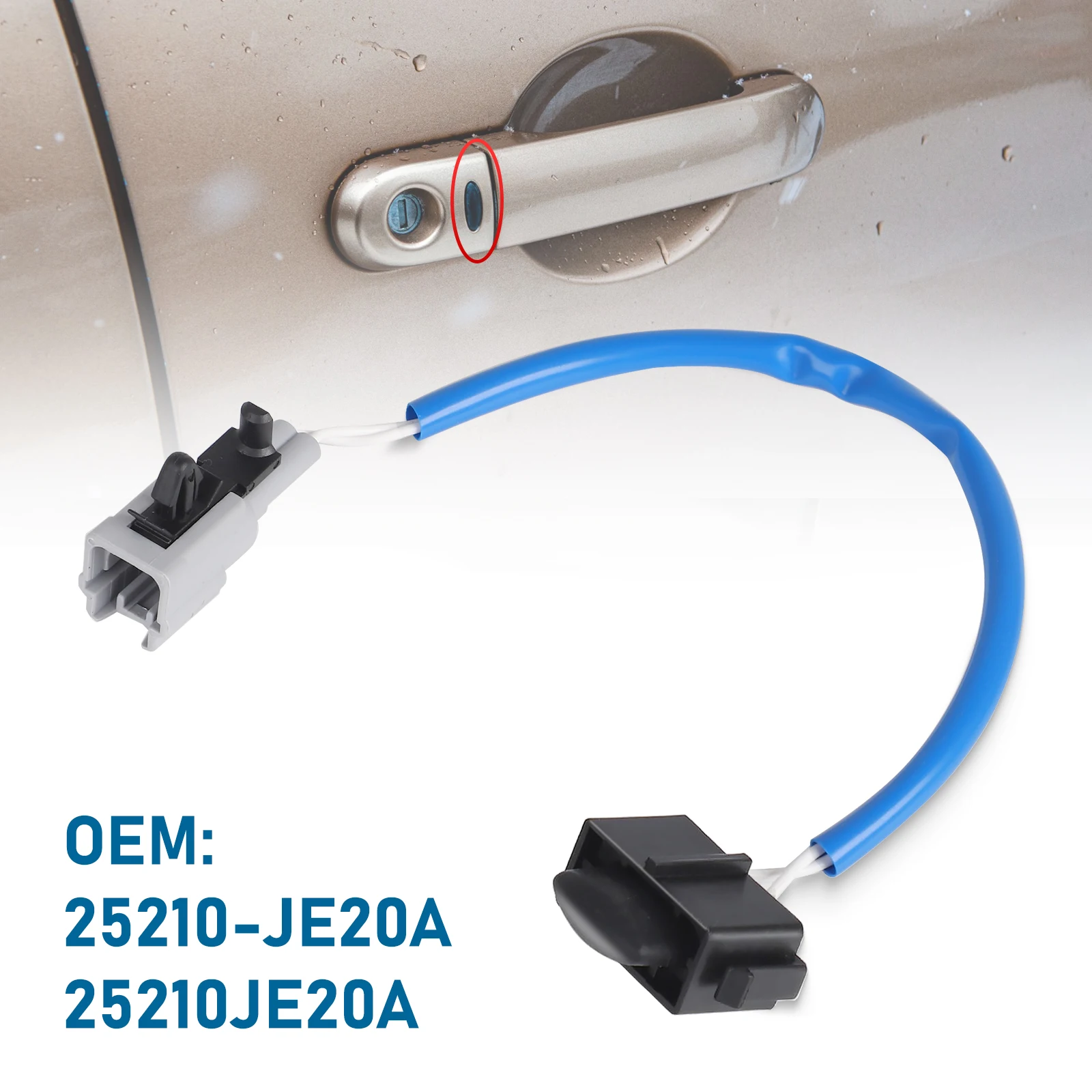 25210-JE20A 25210JE20A Außentürgriff Keyless Entry Sensor Schalter Taste Kabel für 2005-2012 Nissan Tiida Livina Micra  34