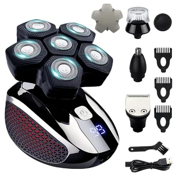 GENKO 5 In 1 nuovo rasoio per uomo rasoio elettrico impermeabile Wet And Dry multifunzione Trimmer 1