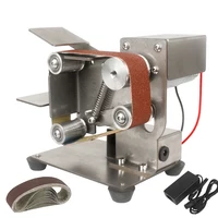 Belt Sander 110V/220V Mini Electric Polishing Grinding Machine Cutter Edges Sharpener Multifunctional Grinder With 10PCS Belt 1