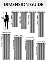 2pcs Blackout Curtains with Coated Insulated Lining, Suitable for Living Room, Bedroom, Kitchen, Home Decor, Room Decoration 2