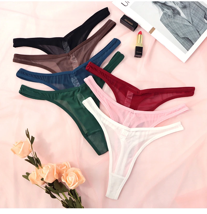 

Бесшовные стринги для женщин, крошечные танга, сексуальные стринги, нижнее белье, женские прозрачные сетчатые стринги, мягкое нижнее белье с Т-образной спинкой, танга, трусики