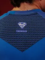 YOUNGLA American New Men's T-Shirt Muscle Sports Fitness Trainer Suit Quick Dry Breathable Stretch Tight Top Casual Print Short 6