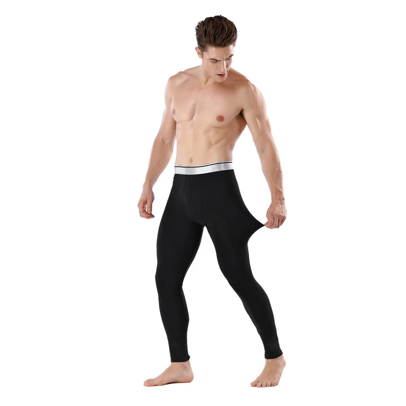 Keep Warm Men Thermal Leggings Fleece-lined Winter Autumn Thermal Long Pants Breathable Seamless Thermo Bottoms Sexy Long Johns