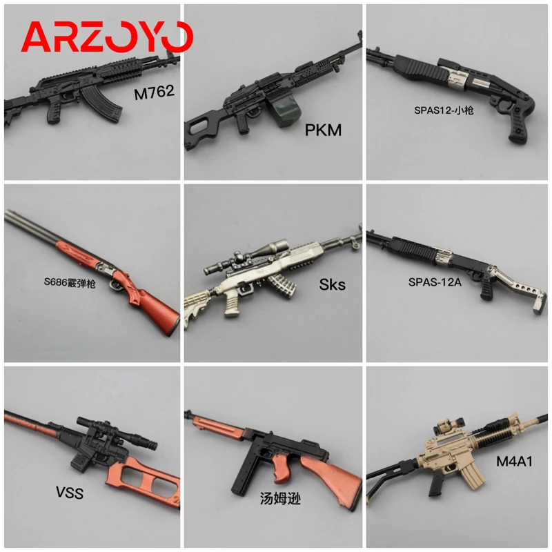 1/12 Scale Mini Rifle Gun Weapon Model Accessories Fit 6'' Male Female World War II Soldier Action Figure Toy