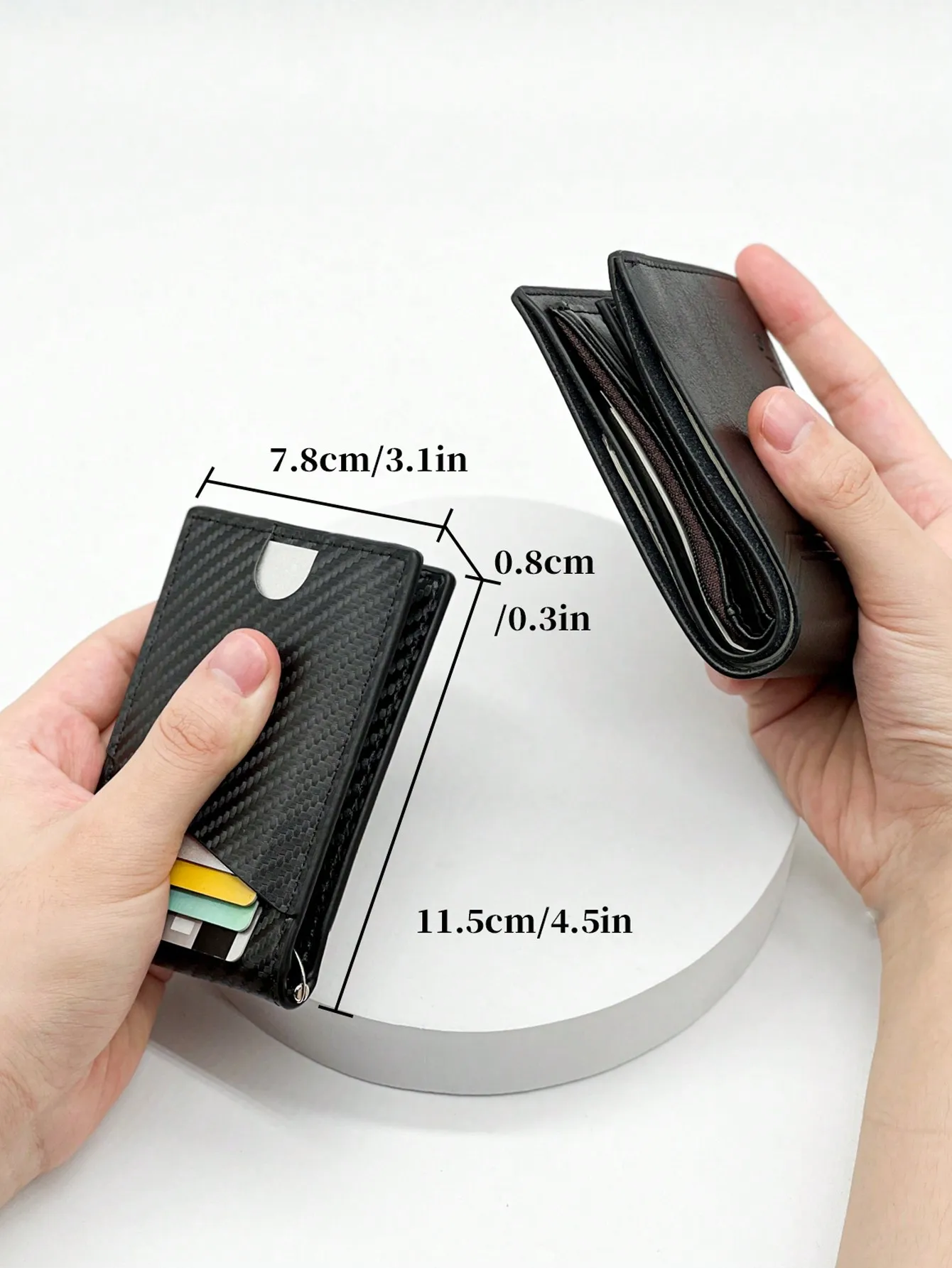 Rfid Carbon Fiber Men Wallets Man Card Holder Money Bag Slim Thin Mini Wallet Male Small Short Purse Black Walet Billfold Vallet wallet card holder