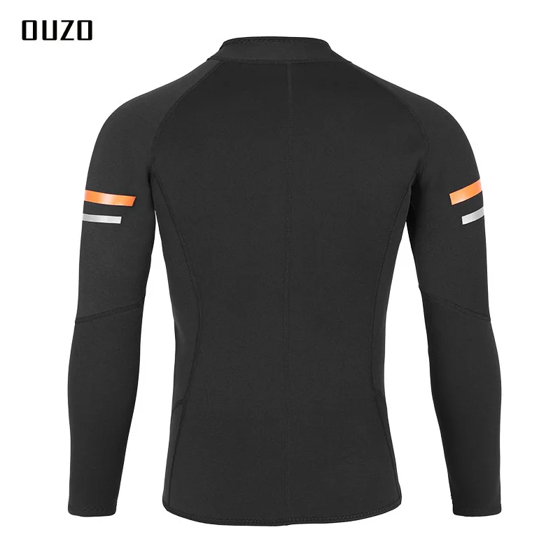 Hoodie Wetsuits Top Jacket Men 1.5mm Neoprene Long Sleeve Shirt Front Zipper Vest Wet Suit Keep Warm for Adult Diving Surf Swim