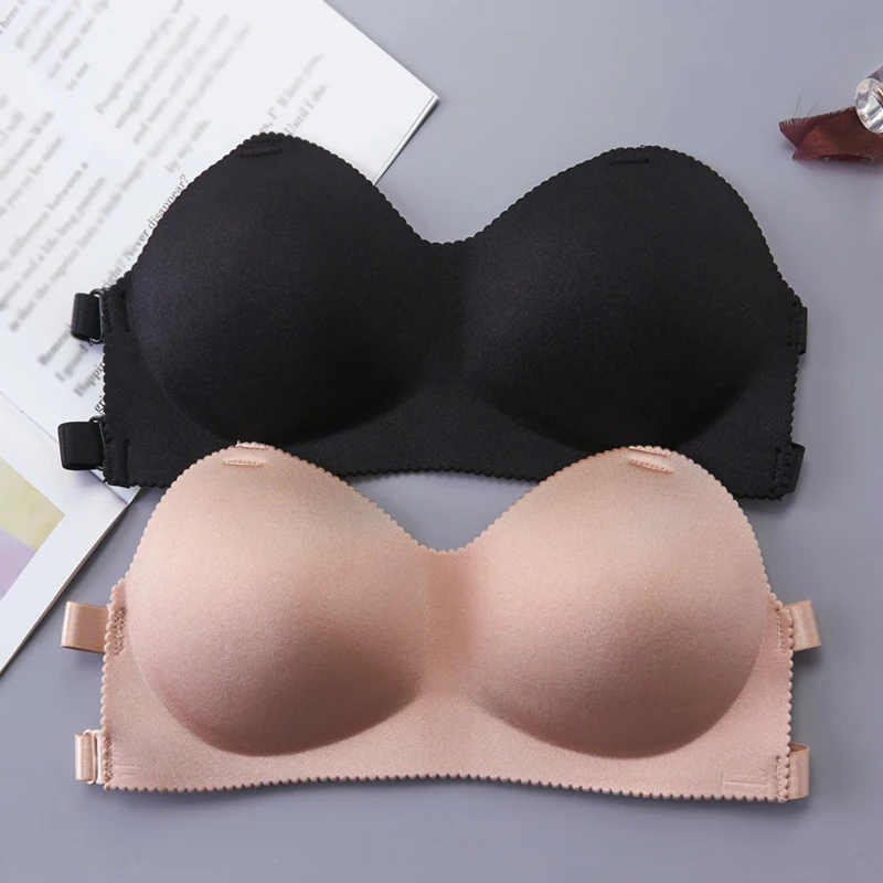 Front Closure Wireless Bras for Women Strapless Bra Push Up Seamless Sexy  Lingerie Soft Cozy Solid Invisible Bralette - AliExpress