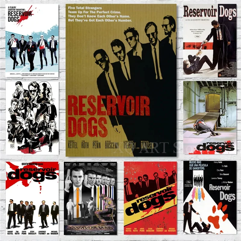 

Classic Retro Gangster Movie Quentin Tarantino Reservoir Dog Poster Canvas Painting Prints Picture Bar Cafe Home Room Decor