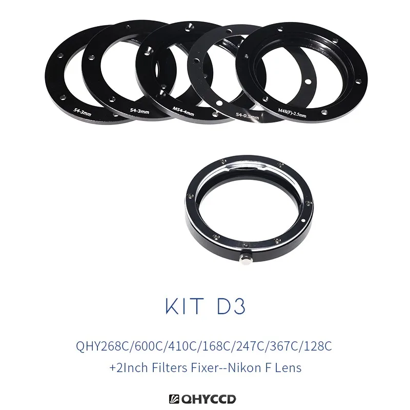 

QHYCCD Adapter Set D3 With Nikon Lens Suitable For Color Cameras Such As QHY268C