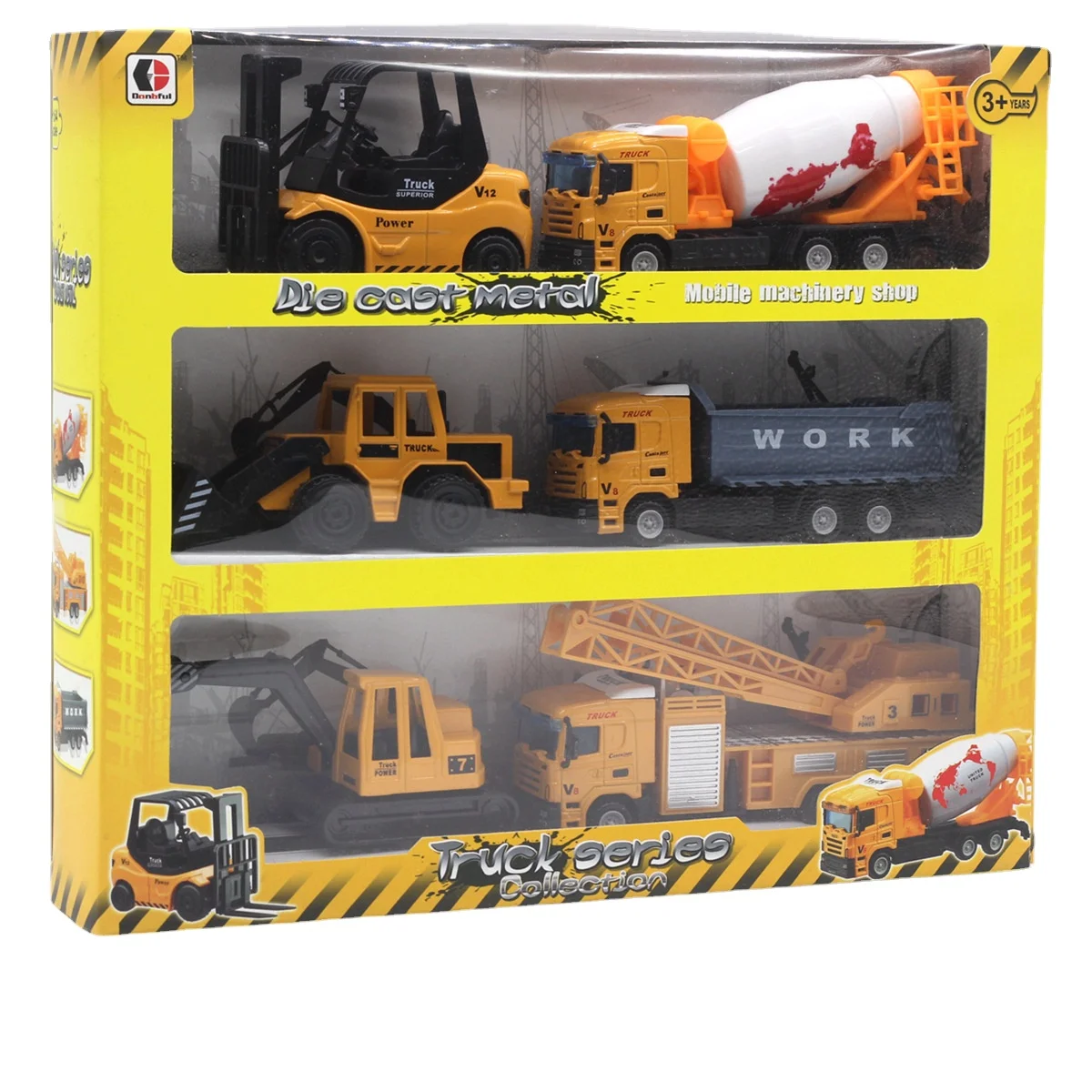 

6 Alloy Engineering Vehicles Large Set Boys Children's Toys Deluxe Set