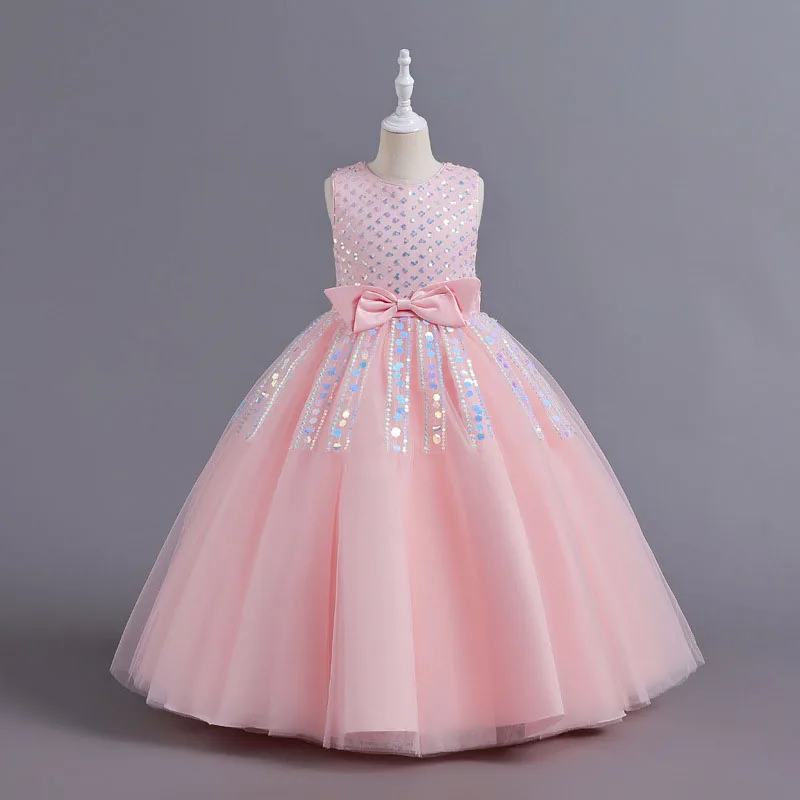 

Party Dresses Princess Dress For Girls Tulle Ball Gown Children Sequin Birthday Dress Flower Festival Fashion Outfit For Kids