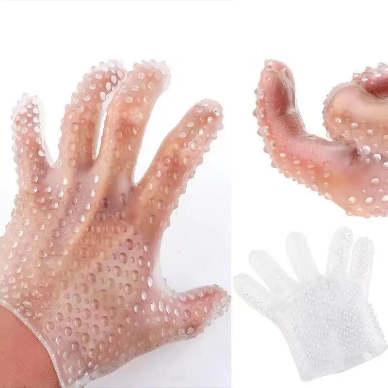 Silicone Bathing Massage Glove Spike Glove Toys Masturbator EroticToy Sex Tool For Women