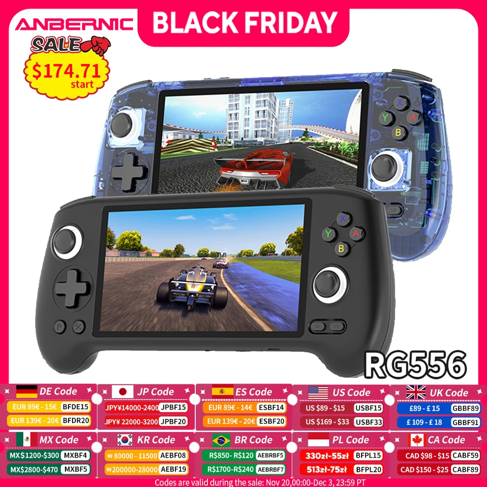 ANBERNIC RG556 Retro Handheld Game Console Android 13 System 5.48