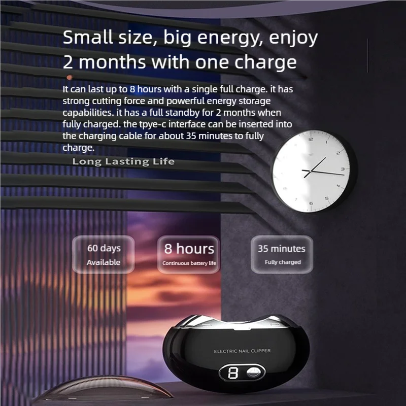 Automatic Nail Clipper Sharpener Professional Baby Adult Sterilization Anti Splash Portable Nail Cutter Set Nail ClippersTools