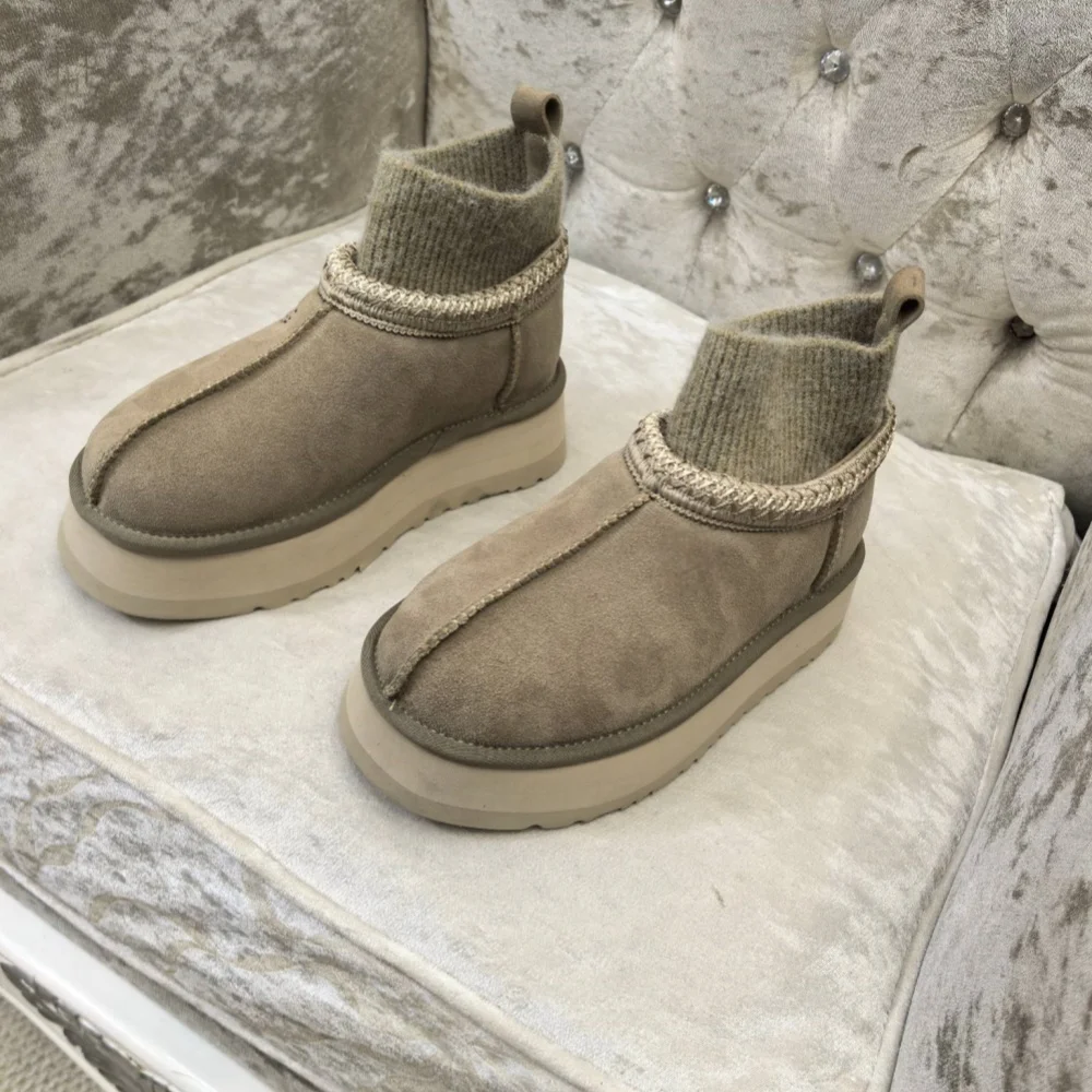 Winter New Velvet Warm Short Boots Thick soled Bread Shoes Thick Northeast Cotton Shoes Warm Snow Boots Women's