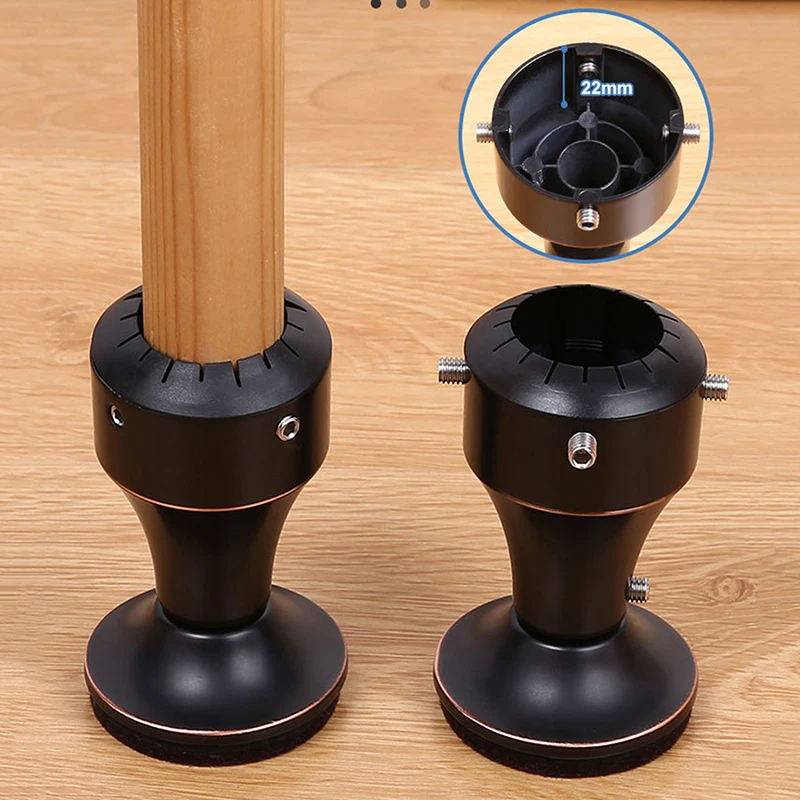 Black Rubber Feet Chair Floor Protector Shockproof Foot pad Screw Non