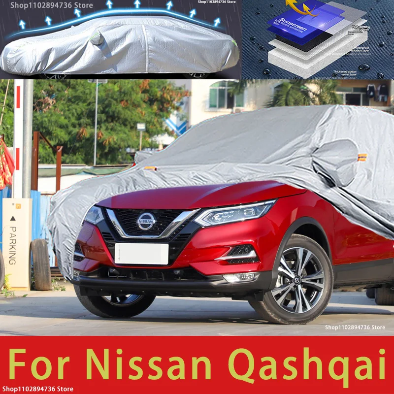 

For Nissan Qashqai Outdoor Protection Full Car Cover Snow Covers Sunshade Waterproof Dustproof Exterior Car accessories