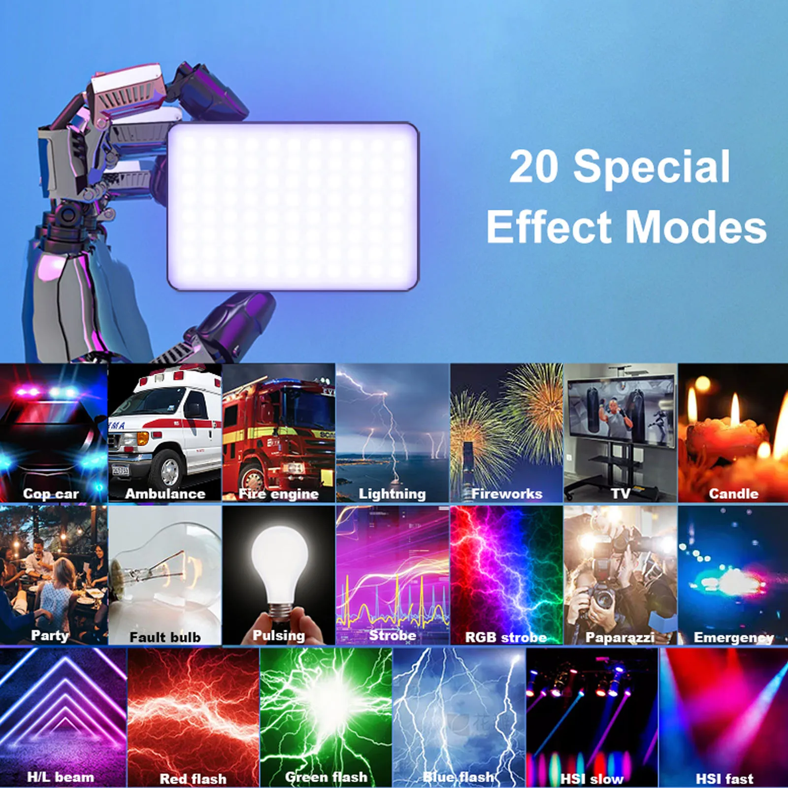 On-Camera Rgb Led Video Light Panel Per Fotocamere Reflex Digitali Canon Nikon Olympus Per Studio Fotografico 360 Full Color 3200-9500K