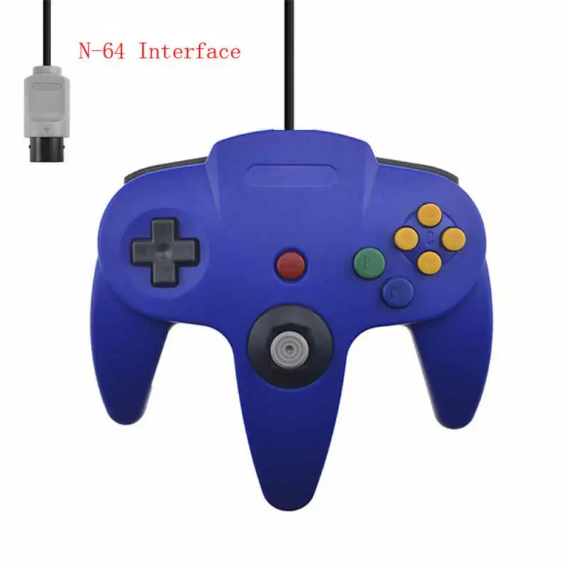 N64 Gaming Joysticks Port Transparent N64 Controller Gamepad Joysticks Joypads Game Pad Long Wired For Classic 64 Consoles Games 