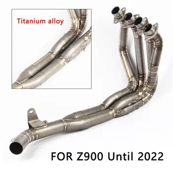 Connect Original For Kawasaki Z900 Until 2022 Slip On Motorcycle Exhaust System Front Mid Link Tube Titanium Alloy Header Pipe