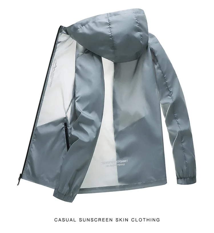 UPF50+ Sunscreen Clothing Summer UV protection Outdoor Hiking Camping Fishing windbreaker Hooded Lightweight Windproof Jacket